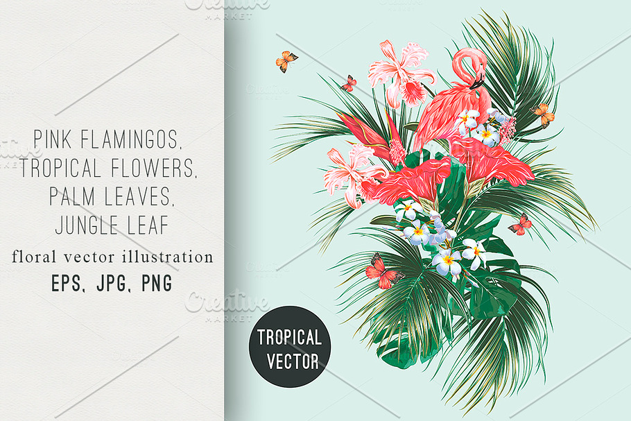 Tropical paradise illustration