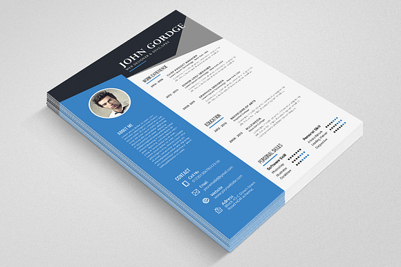 Word CV Resume Template in Resume Templates - product preview 1