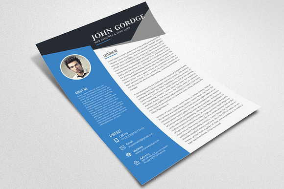 Word CV Resume Template in Resume Templates - product preview 2