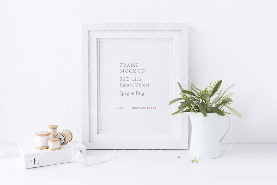 8x10" white frame mockup - Summer in Print Mockups - product preview 8