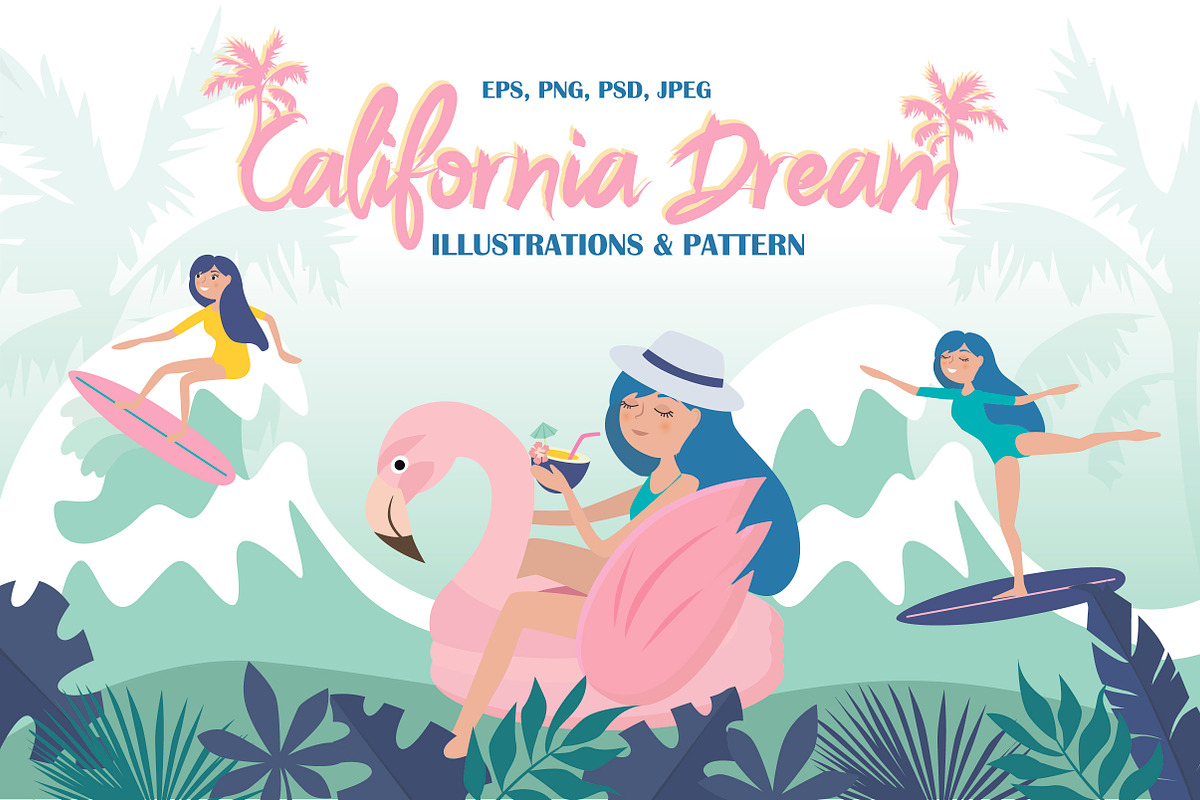 California Dream/SUMMER kit in Illustrations - product preview 8