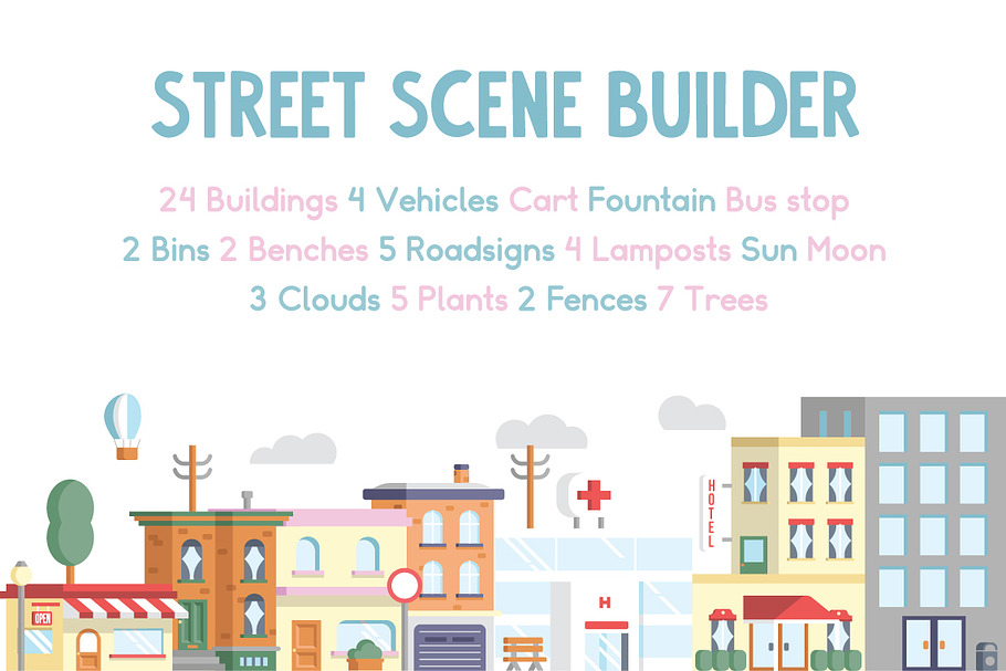 Street Scene Builder in Illustrations - product preview 8