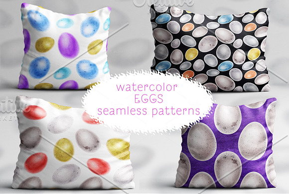 Watercolor bird eggs in Illustrations - product preview 4