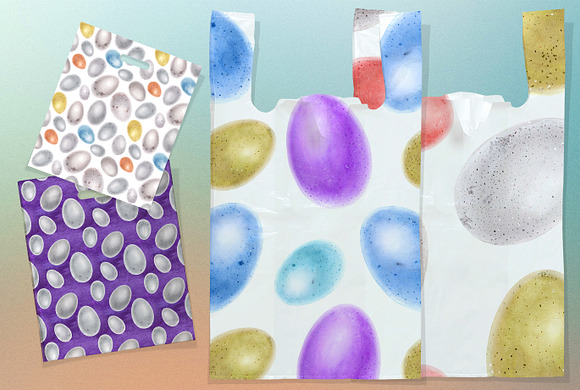 Watercolor bird eggs in Illustrations - product preview 6