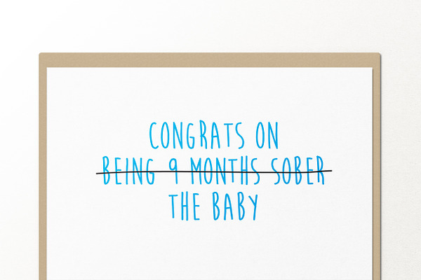 congrats on the baby card