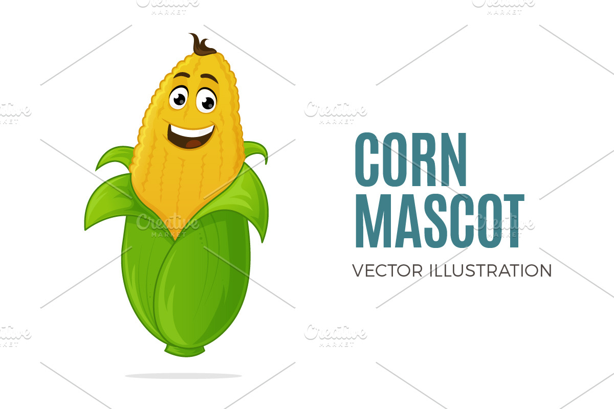 Corn Mascot in Illustrations - product preview 8