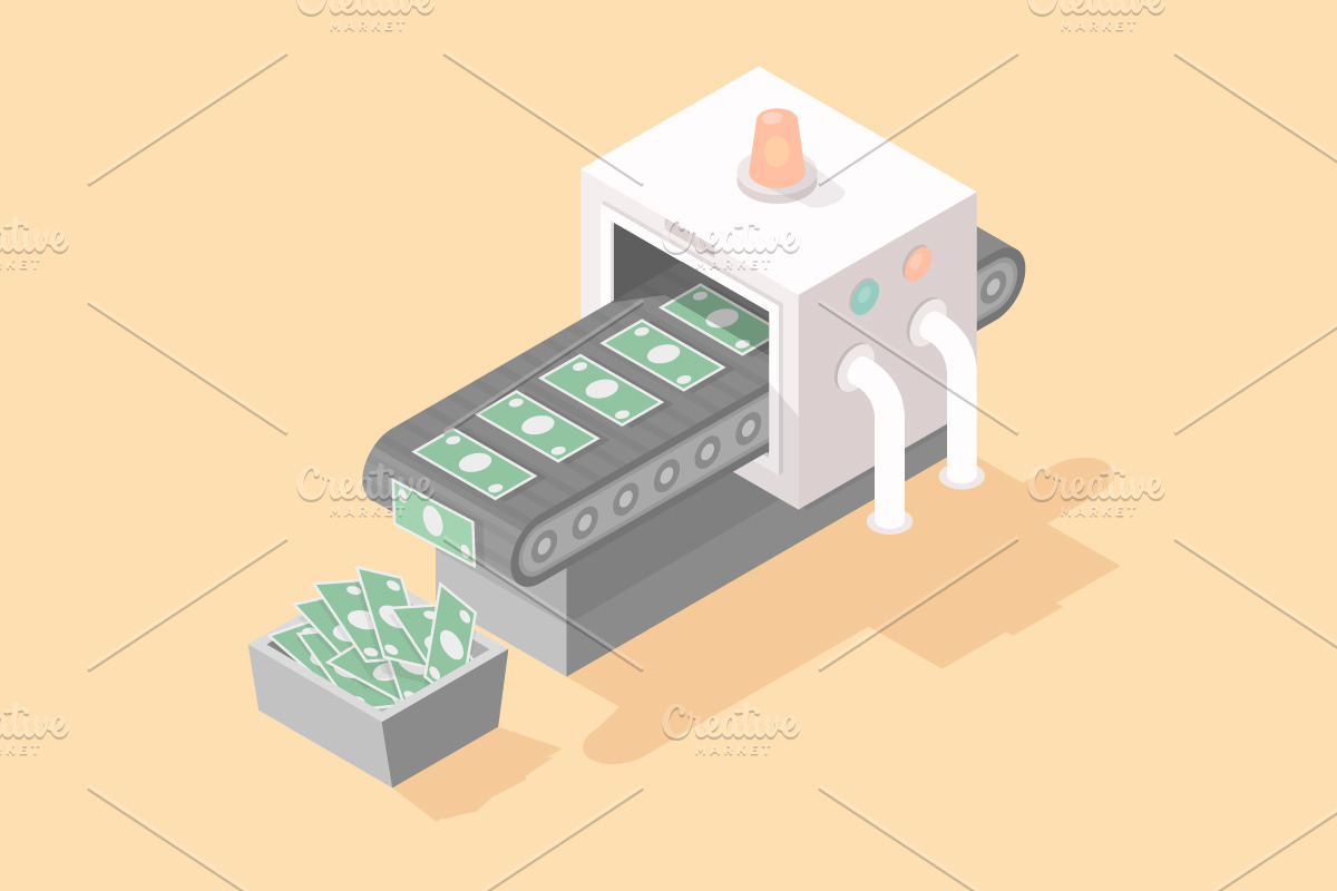 Money Machine in Illustrations - product preview 8