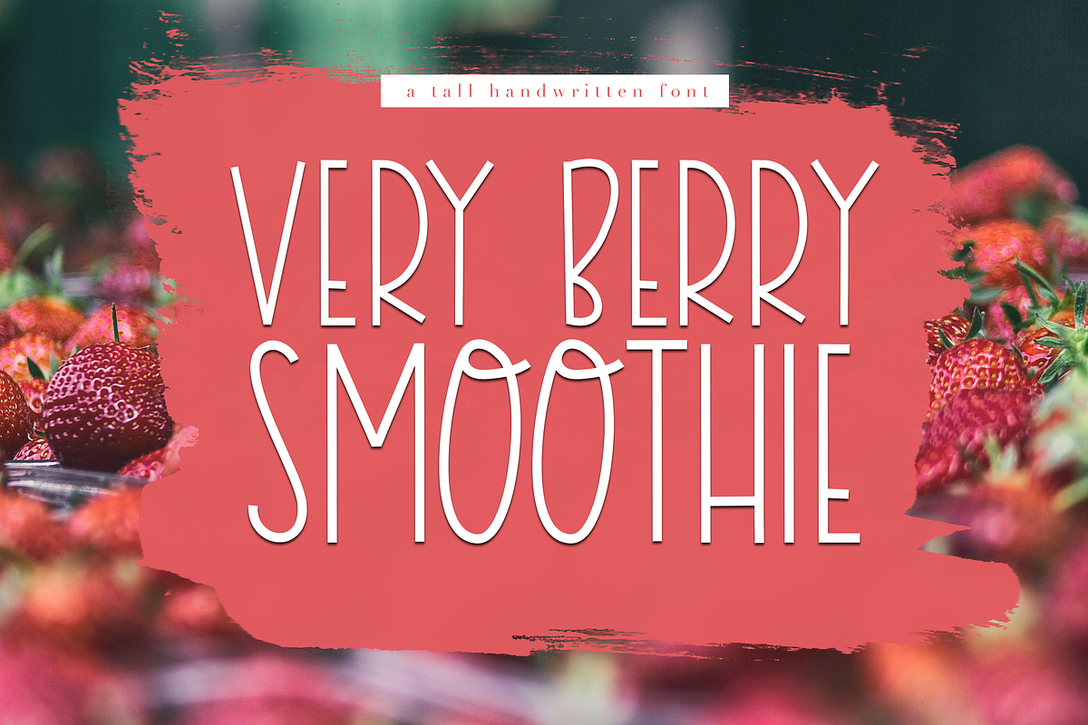 Very Berry Smoothie - A Tall Font in Display Fonts - product preview 8