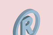 Vector image of trademark icon