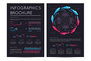 Business infographics brochure with various charts