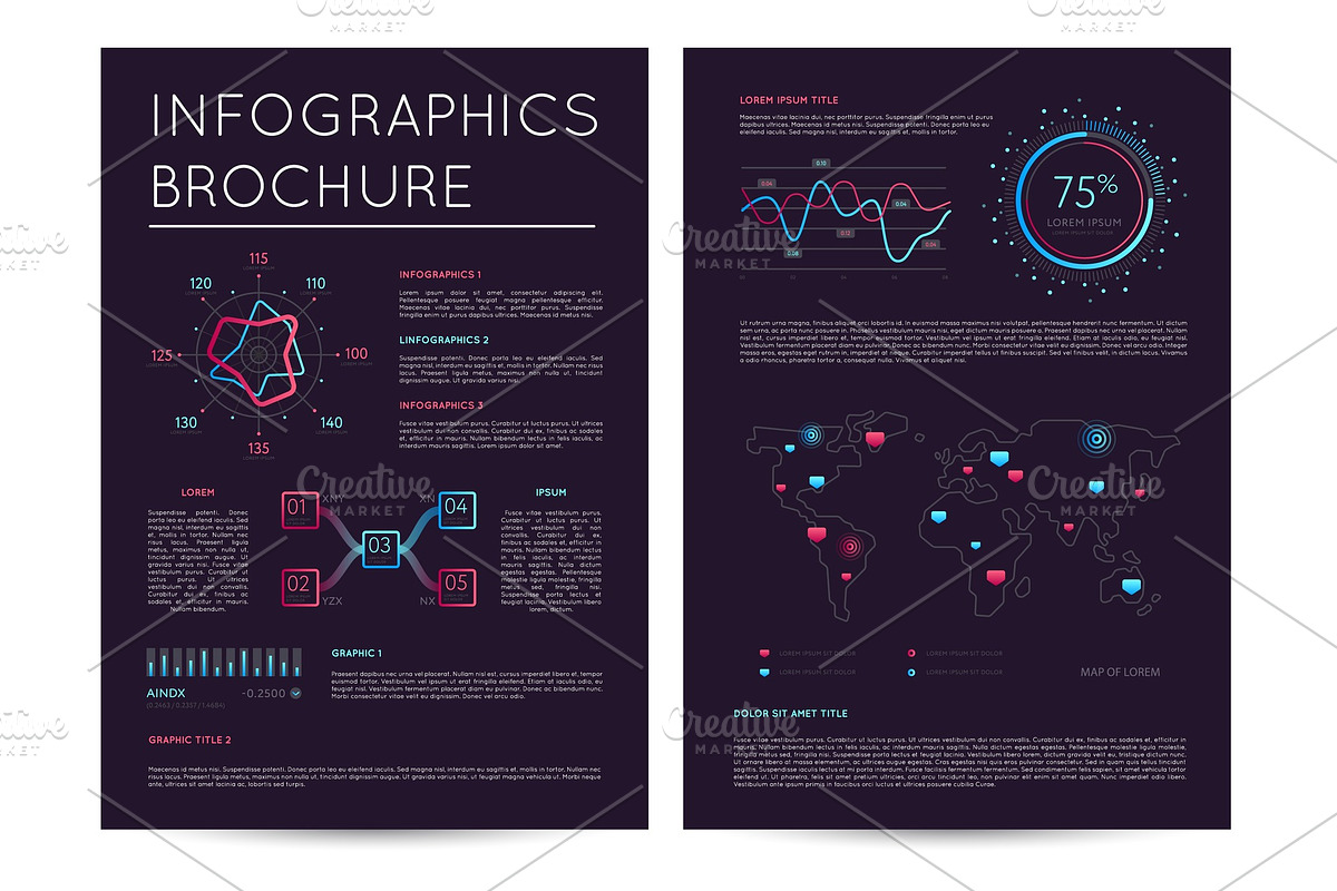 Commercial report with various infographics in Illustrations - product preview 8