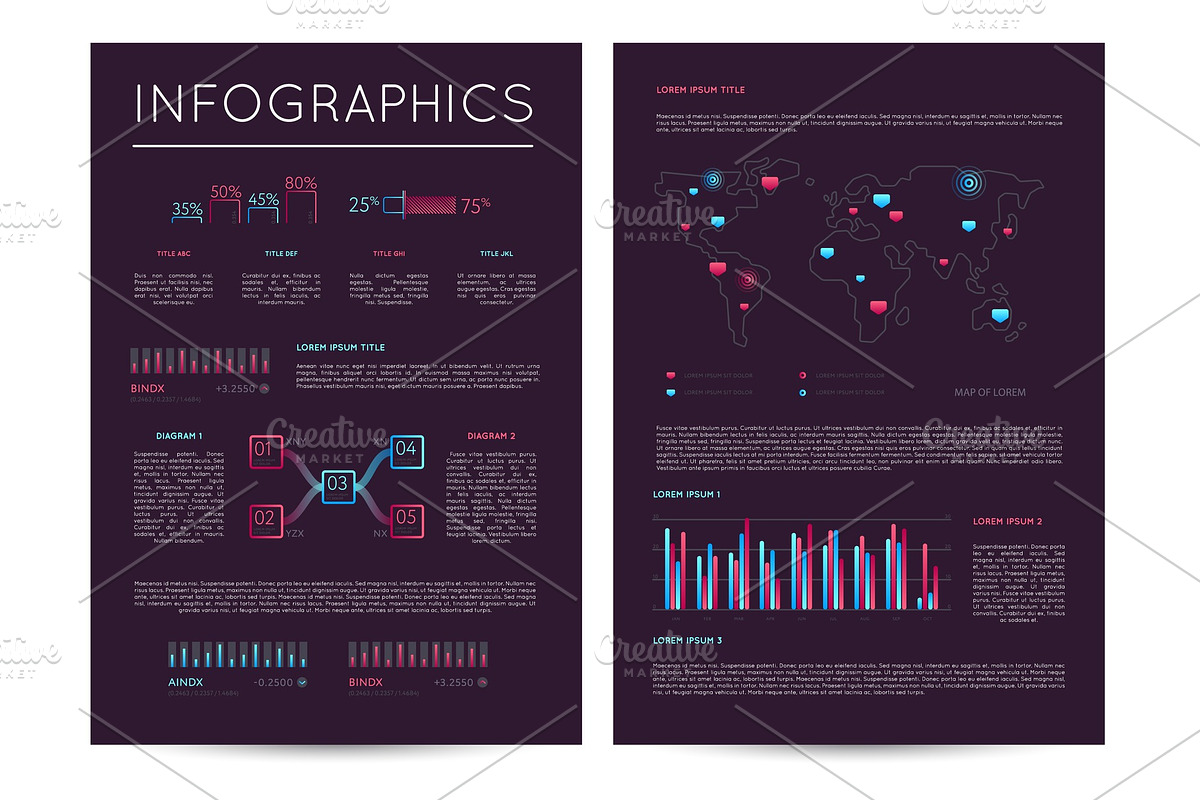 Investment report with various infographics in Illustrations - product preview 8