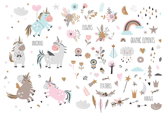 Magic Unicorns in Illustrations - product preview 7