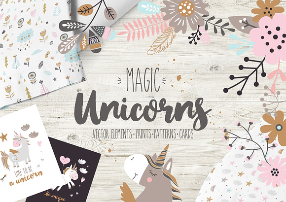 Magic Unicorns in Illustrations - product preview 8