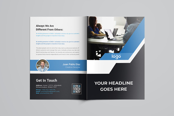 Business Bifold Brochure in Brochure Templates - product preview 7