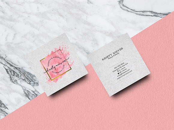 Square Business Template Card in Business Card Templates - product preview 2