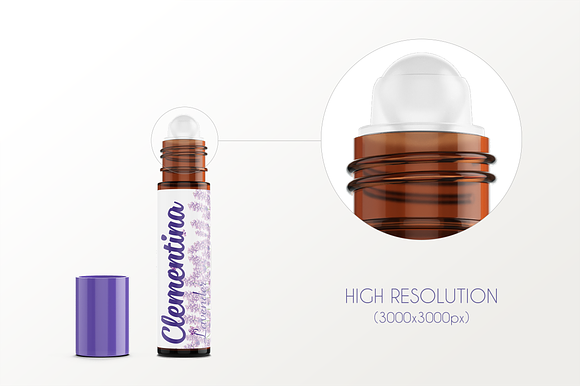 Roll-on Bottle Mockup v. 10ml-B Plus in Product Mockups - product preview 5