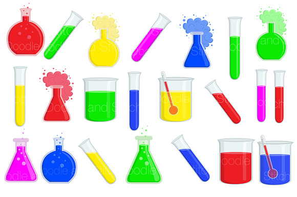 Science Clipart Illustration Set in Illustrations - product preview 1