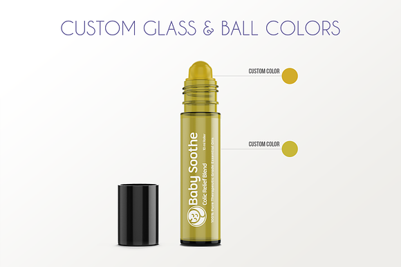 Roll-on Bottle Mockup v. 10ml-B Plus in Product Mockups - product preview 6