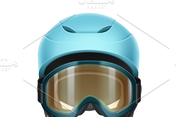 Protective helmet with goggles