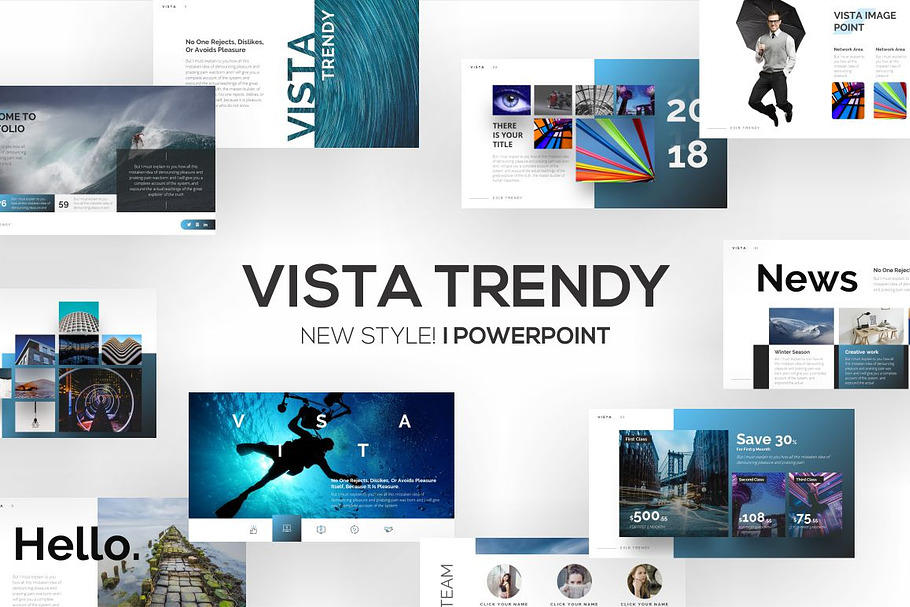 VISTA TRENDY PowerPoint Template in PowerPoint Templates - product preview 8