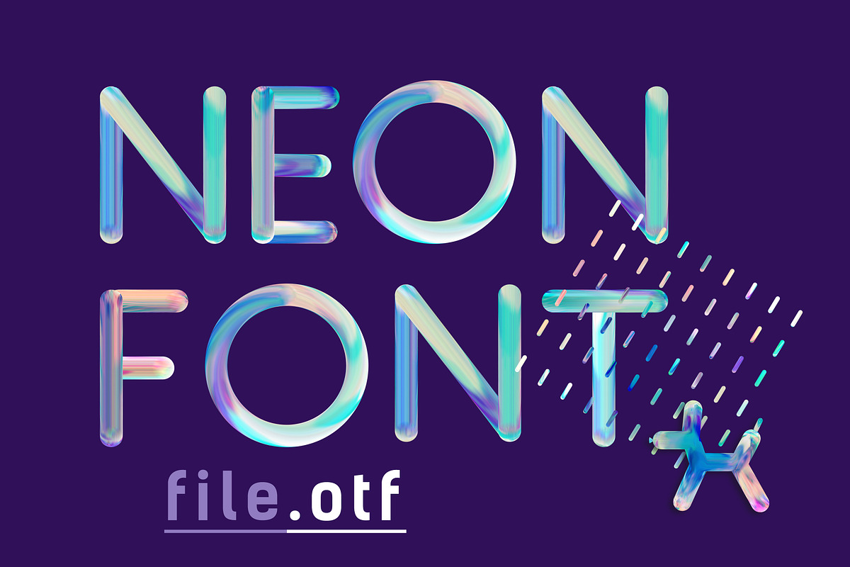 NEON FONT - file.otf in Script Fonts - product preview 8