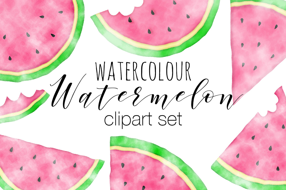 Watercolor Watermelon Illustrations in Illustrations - product preview 8
