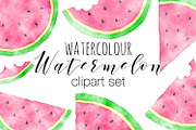 Watercolor Watermelon Illustrations