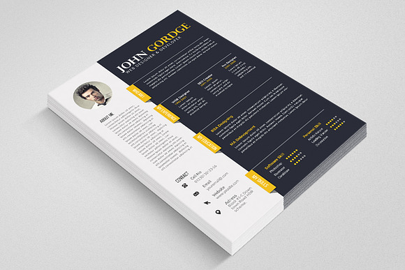 Word Professional Reusme Design in Resume Templates - product preview 1