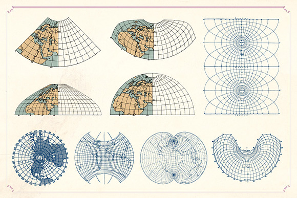 Vintage Maps and Grids in Objects - product preview 1
