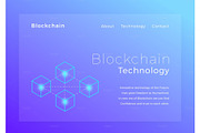 Blockchain crypto technology. Blockchain concept isometric vector illustration. Landing page design