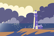 Landscape with lighthouse