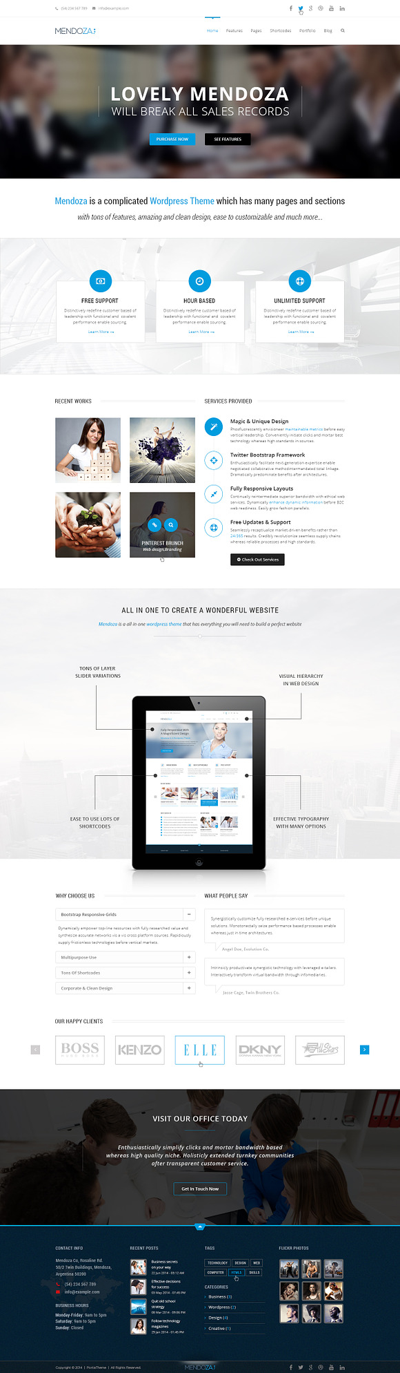 Mendoza - Business WordPress Theme in WordPress Business Themes - product preview 2