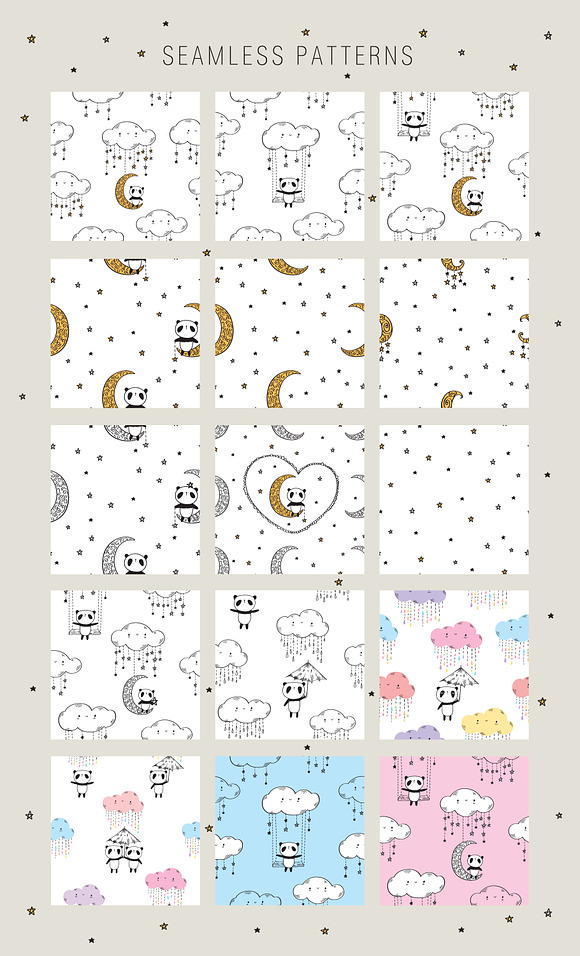 Cute pandas in Illustrations - product preview 5