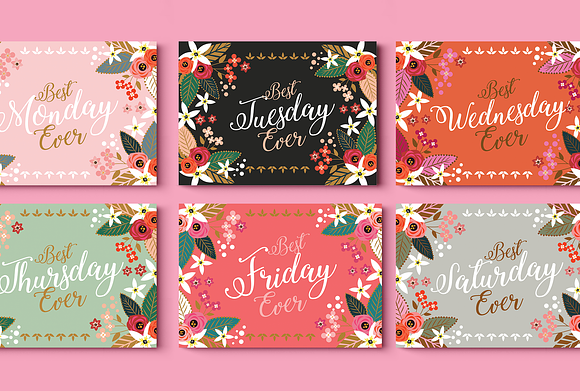 Best Week Ever Greeting Cards in Postcard Templates - product preview 2