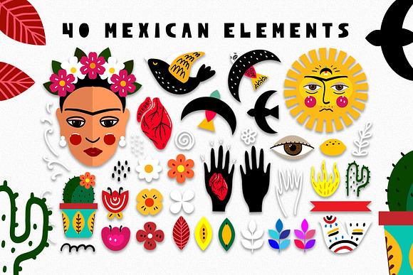 Love Frida - Mexican folk kit in Illustrations - product preview 1