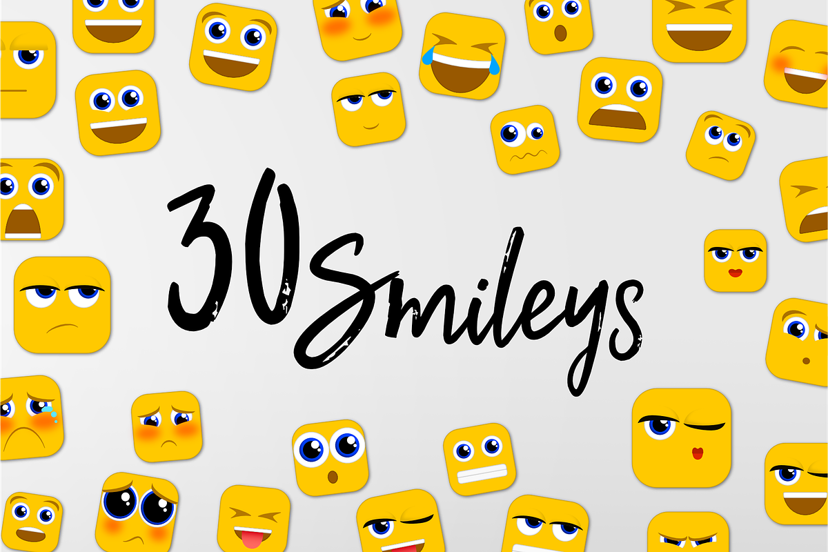 30 Smileys Emoji Icons in Smiley Face Icons - product preview 8