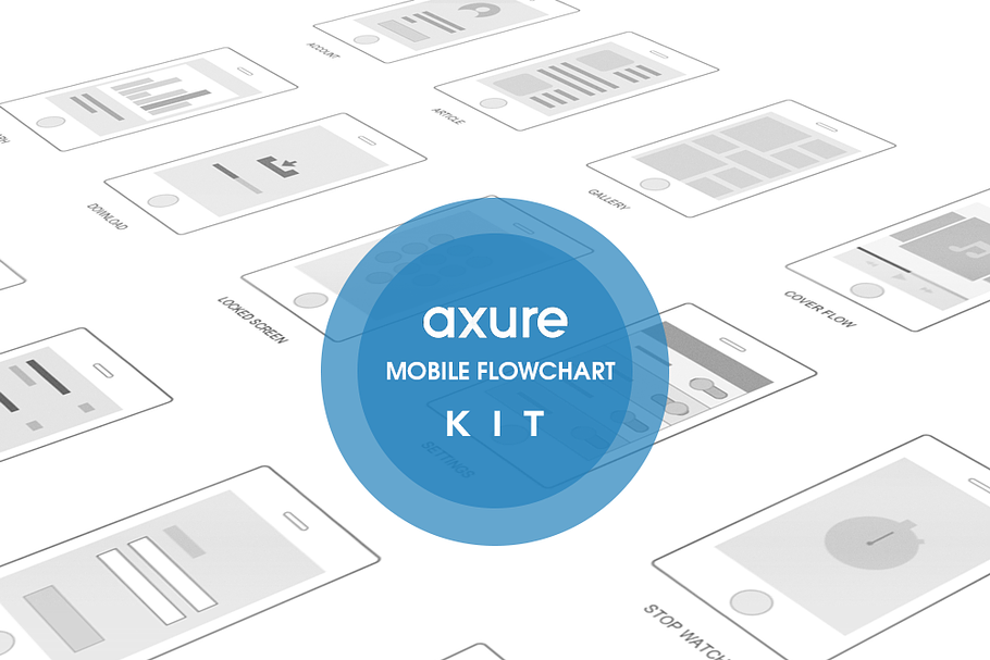 Mobile Axure Flowchart kit in UI Kits and Libraries - product preview 8