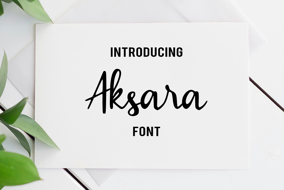 Aksara in Script Fonts - product preview 8