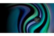 Fluid rainbow colors on black background, vector wave lines and swirls