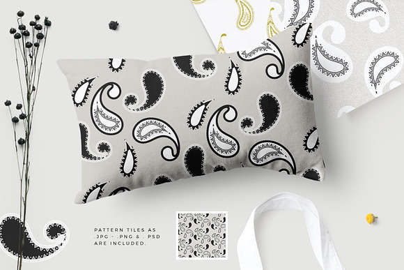 Modern Paisley Seamless Patterns in Patterns - product preview 1