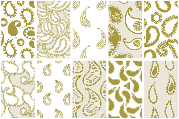 Modern Paisley Seamless Patterns in Patterns - product preview 8