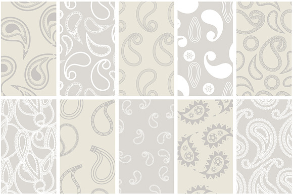 Modern Paisley Seamless Patterns in Patterns - product preview 9