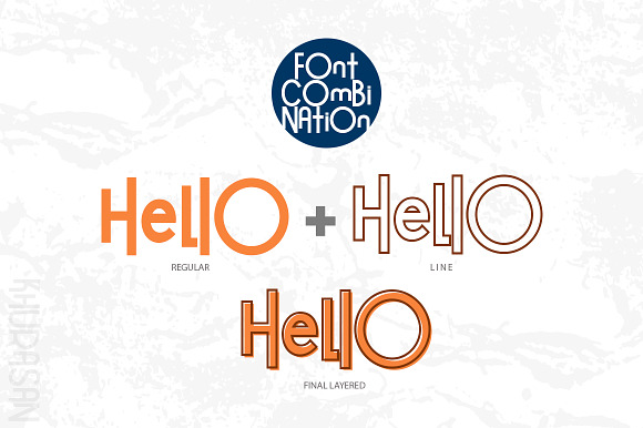 Hello Guys Layered Font in Display Fonts - product preview 4