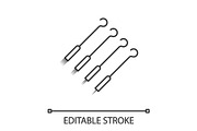Tattoo needles pack linear icon