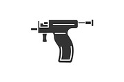 Piercing gun glyph icon
