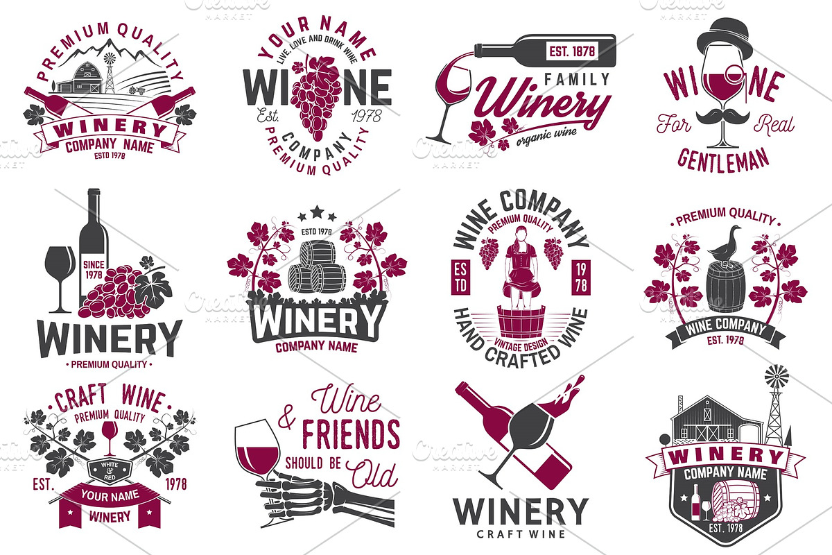 Craft Wine Templates in Illustrations - product preview 8