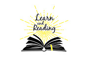 Open book learn and read poster
