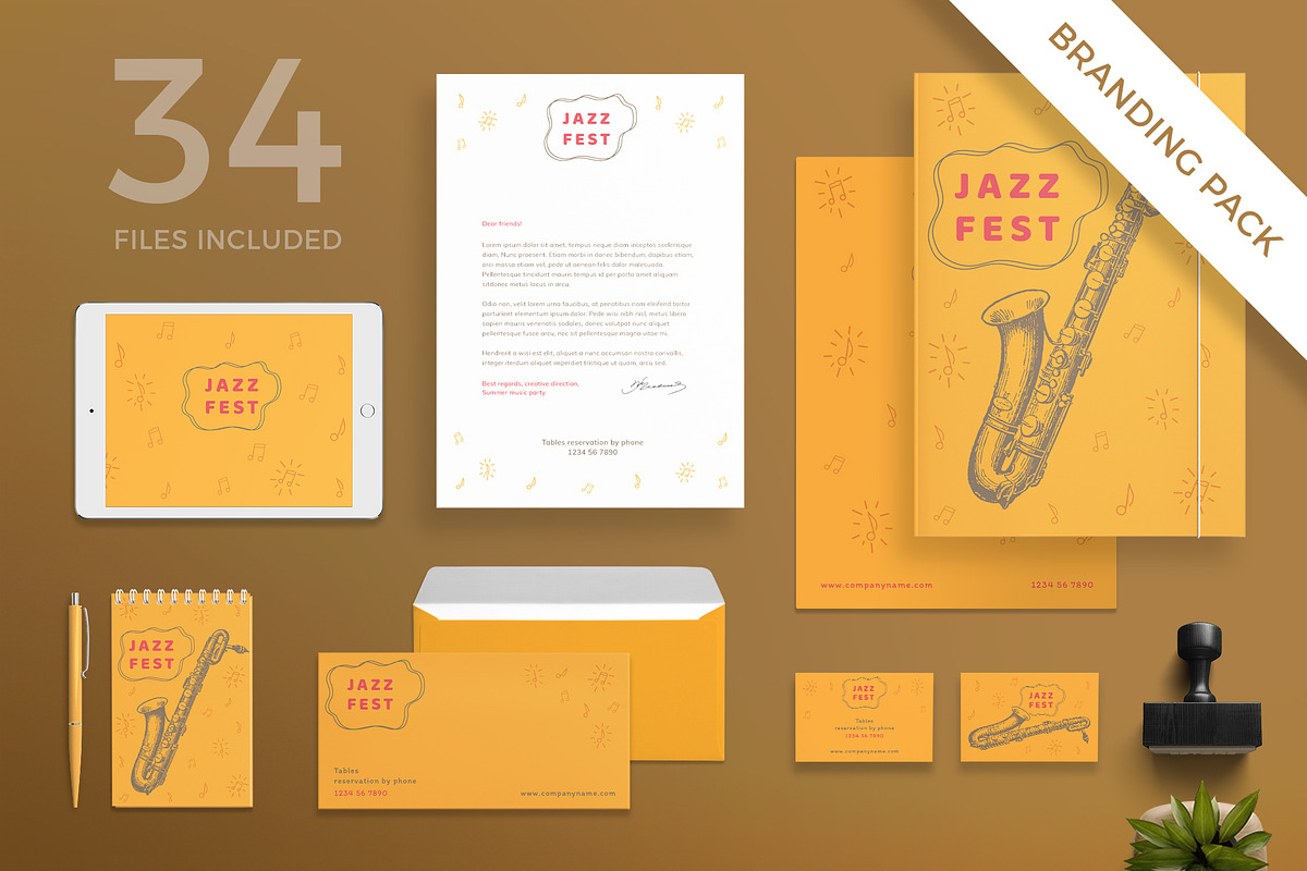 Branding Pack | Jazz Festival in Branding Mockups - product preview 8