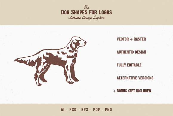 The Dog Shapes For Logos Pack in Photoshop Shapes - product preview 4